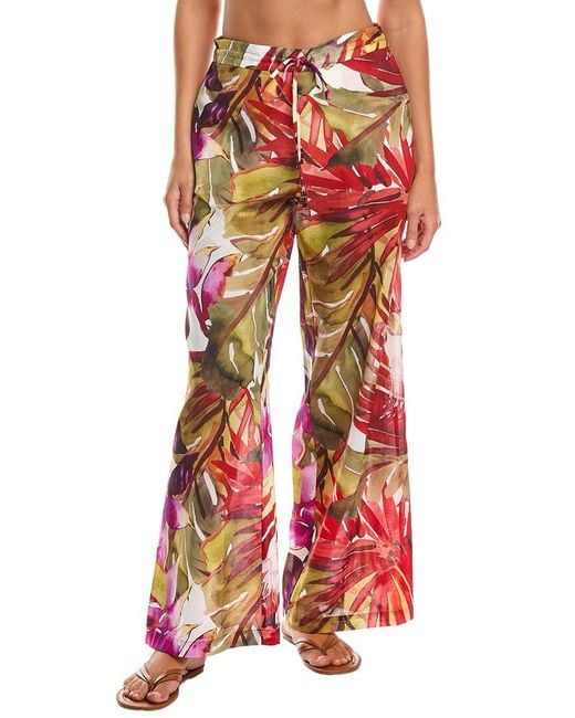 Natori Red Rainforest Pant