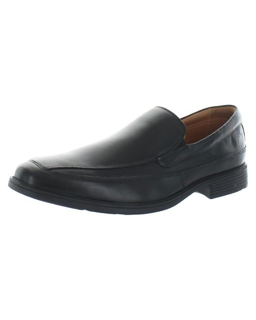 Clarks Black Tilden Free Leather Slip On Penny Loafers for men