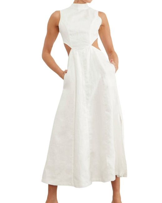 SOVERE White Virtue Midi Dress