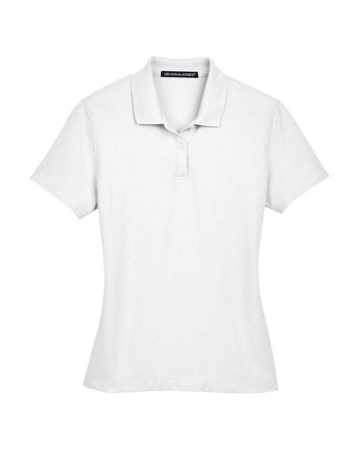 Devon & Jones White Drytec20 Performance Polo