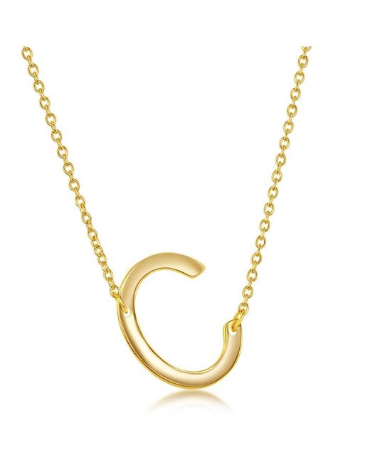 Simona Sterling Silver Sideways Initial 