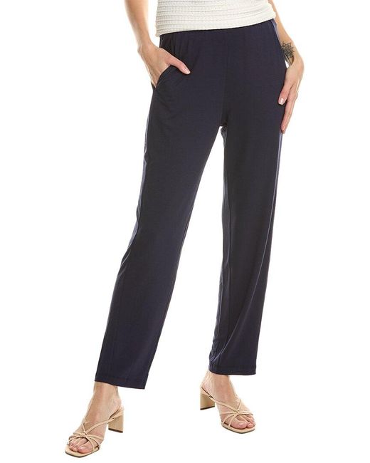 Eileen Fisher Blue Slouch Ankle Pant
