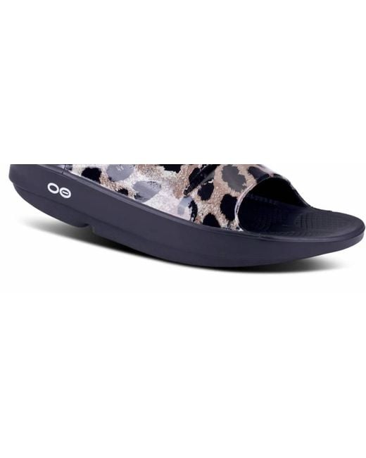 OOFOS Blue Ooahh Limited Slide Sandal