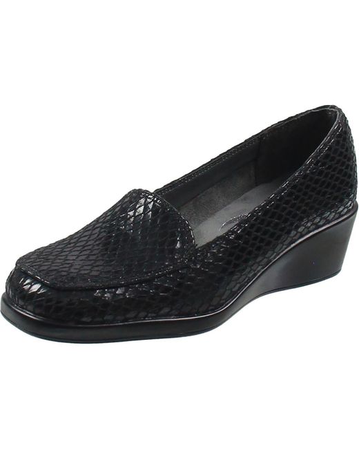 Aerosoles Black Final Exam Slip On Loafer Heels