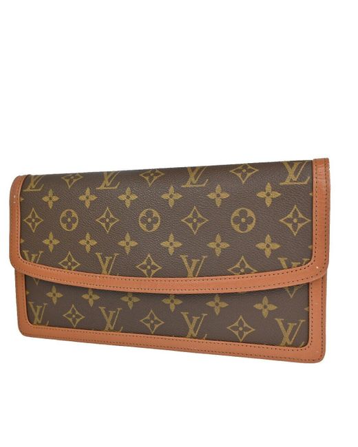 Louis Vuitton Metallic Pochette Dame Canvas Clutch Bag (pre-owned)