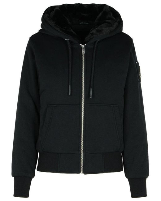 Moose Knuckles Black Classic Bunny' Cotton Blend Sweatshirt
