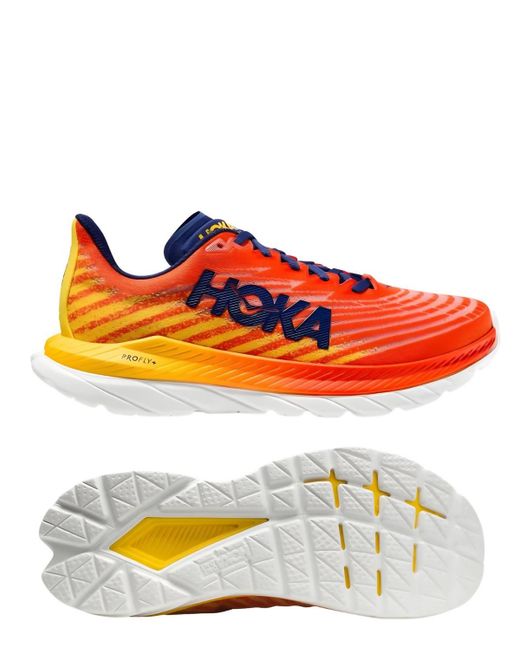 Hoka One One Orange Mach 5 Running Shoes - D/medium Width for men