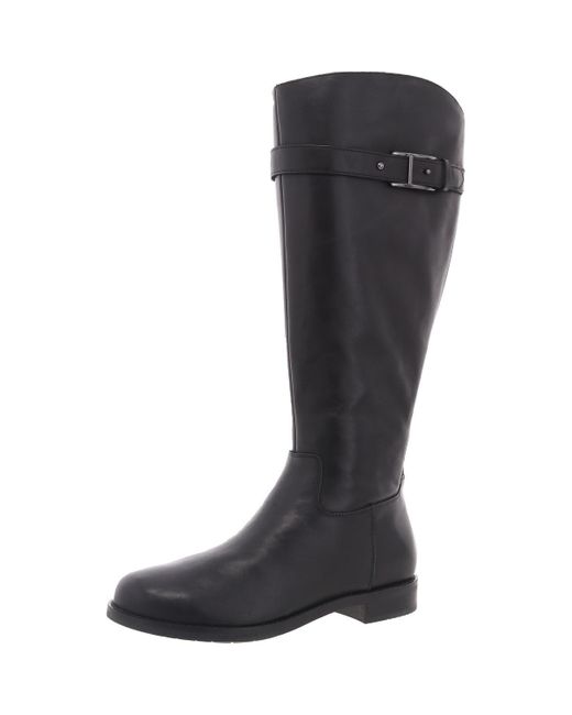 Easy Spirit Aubrey Wide Calf Leather Knee High Boots in Black Lyst