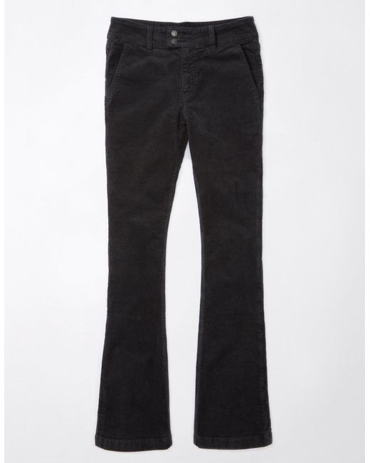 American Eagle Outfitters Blue Ae Stretch High-waisted Kick Boot Corduroy Pant