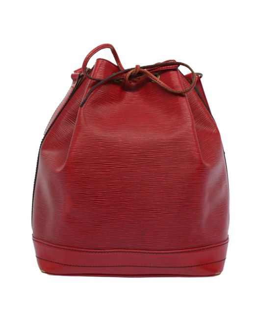Louis Vuitton Red Noe Leather Shoulder Bag (pre-owned)