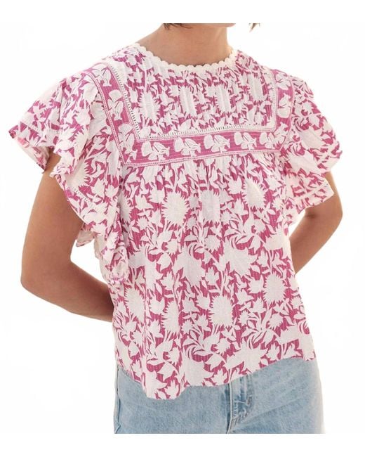 Saylor Pink Desta Top