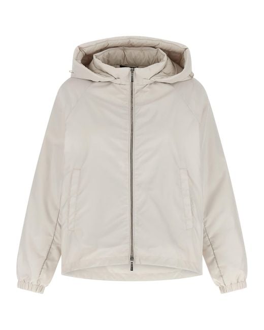 Moorer Gray Polyester Shell Jacket