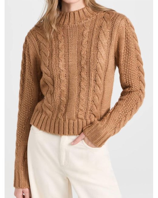 Z Supply Brown Catya Mock Neck Sweater