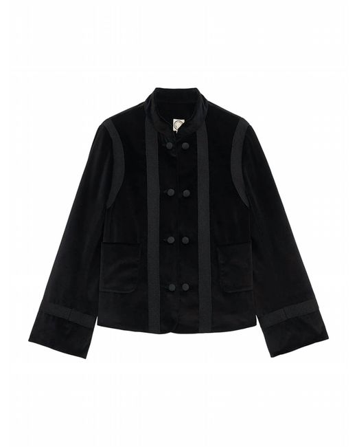 Ines De La Fressange Paris Black Phoebe Velvet Jacket