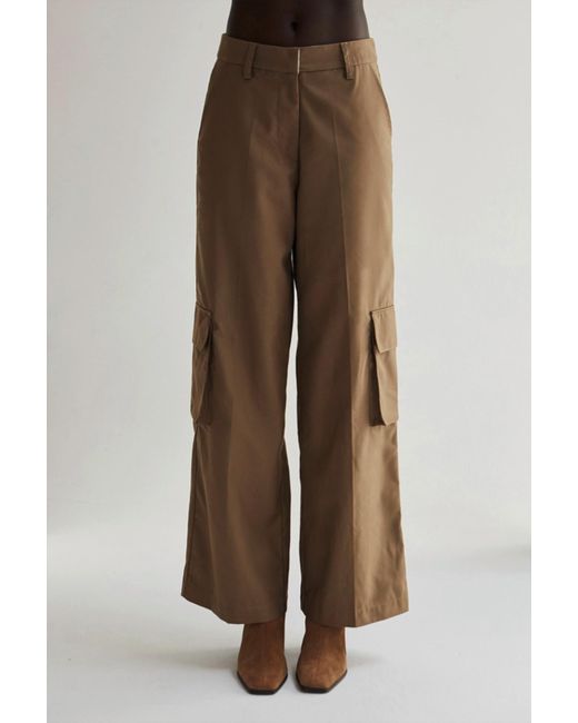 Crescent Brown Gwen Cargo Trousers