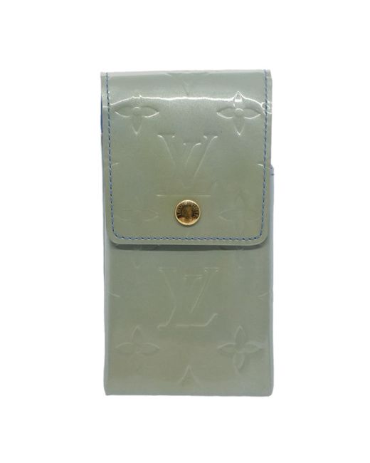 Louis Vuitton Green Étui À Cigarettes Patent Leather Wallet (pre-owned)