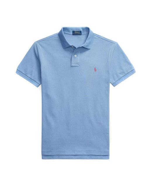 Polo Ralph Lauren Blue Classic Cotton Polo Shirt for men
