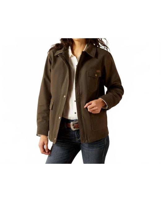 Ariat Black Western Canvas Chore Jacket