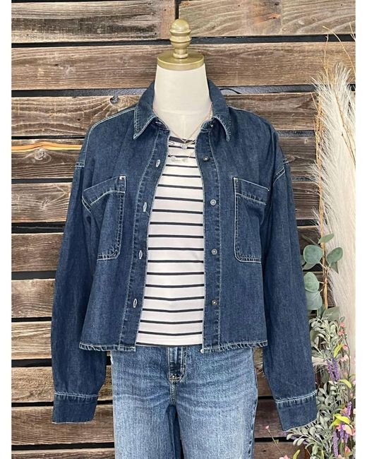 DAZE Blue Denim Edit Top