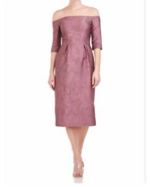 Kay Unger Pink Brinley Midi Dress
