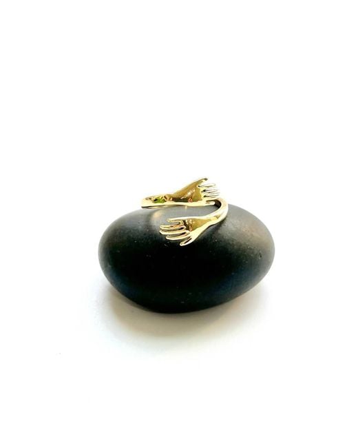 Baizaar Black Hugging Hands Ring