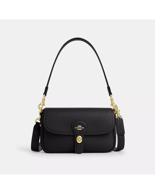 COACH Black Hadley Shoulder Bag