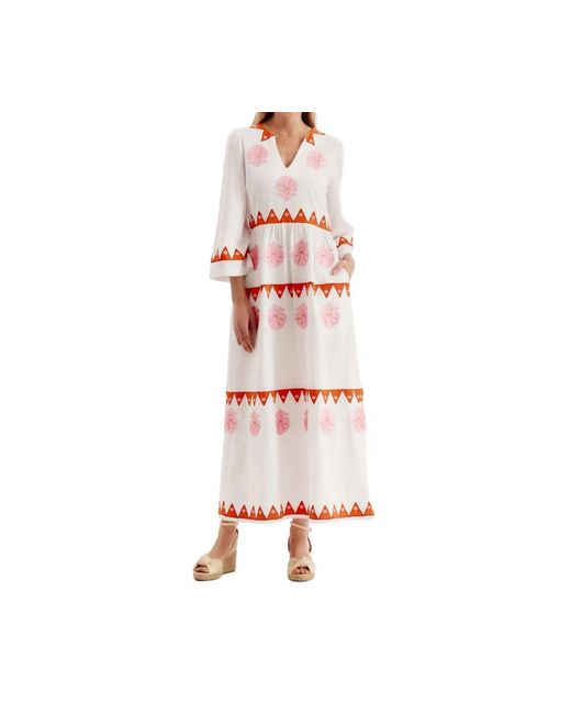 tyler boe White Lana Cotton Embroidered Maxi