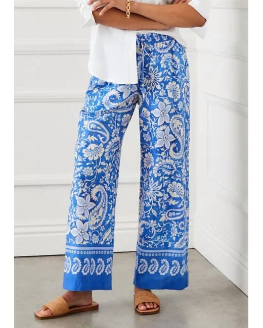Karen Kane Blue Drawstring Pant