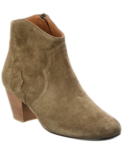 Isabel Marant Brown Dicker Suede Bootie