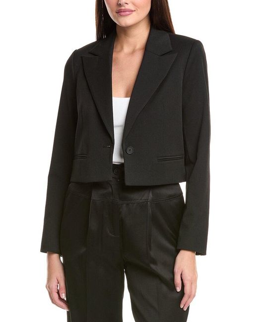 AllSaints Black Shores Cropped Blazer