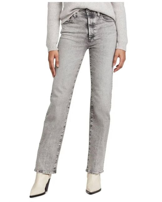 AG Jeans Gray Alexxis High Rise Straight Leg Jeans