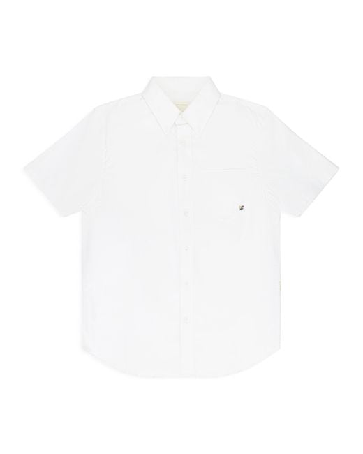Aimé Leon Dore White Crest Short-Sleeve Oxford Button-Down for men