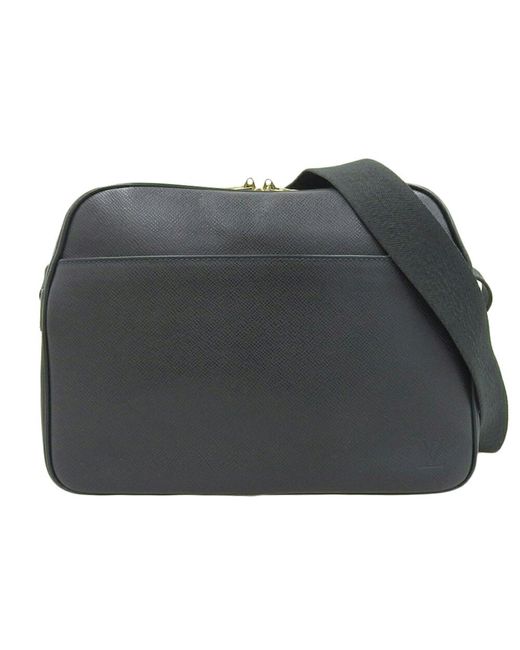 Louis Vuitton Black Taiga Leather Shoulder Bag (pre-owned)