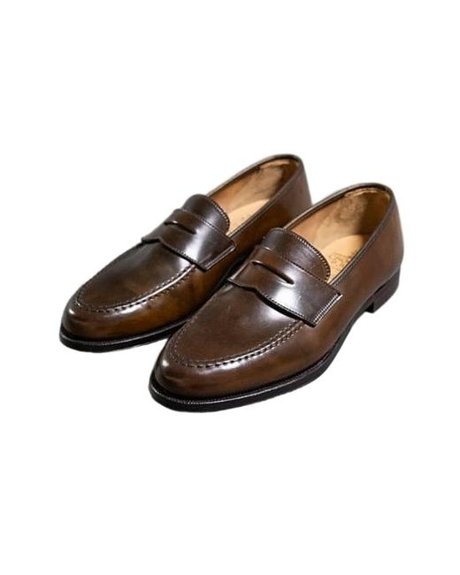 Crockett & Jones Penny Strap Loafers In Polished Horse Leather - NWT 20287D-B02L7_1__50036.  main image 3