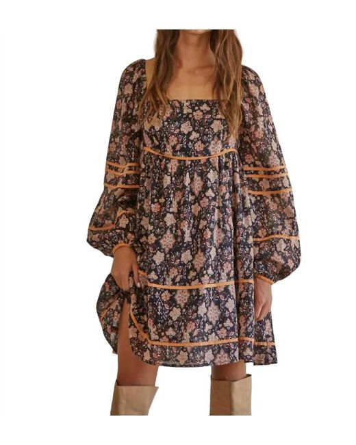 By Together Brown Elowen Floral Dress