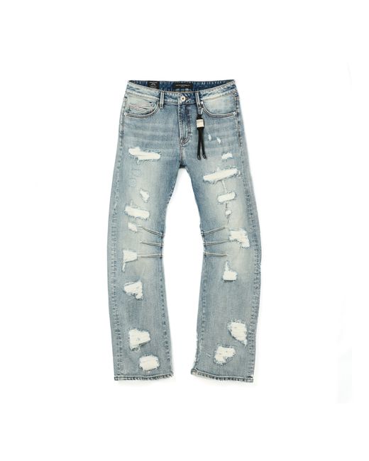 Cult Of Individuality Blue Grunge Baggy 607 Jeans for men