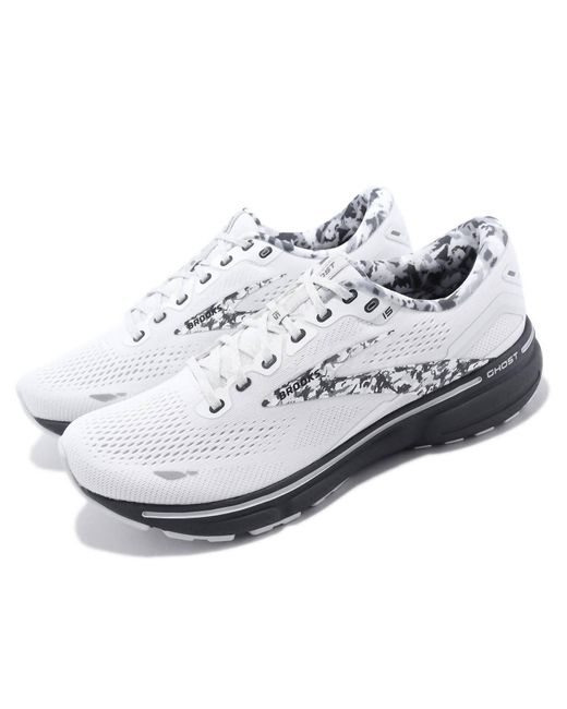 Brooks Men s Ghost 15 Road Running Shoes D Width in White for Men Lyst