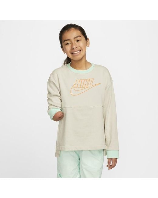 tan nike crewneck womens