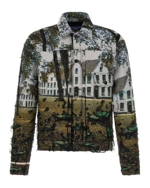 Junya Watanabe Green Polyester Jacket for men