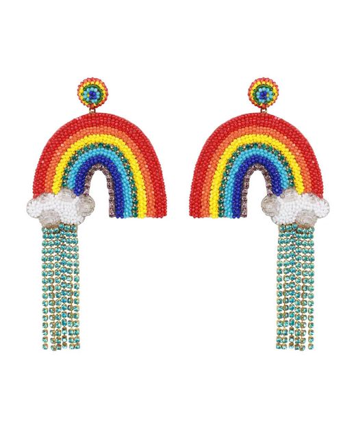 Deepa Gurnani Rainbow Earrings In Multi in Blue | Lyst