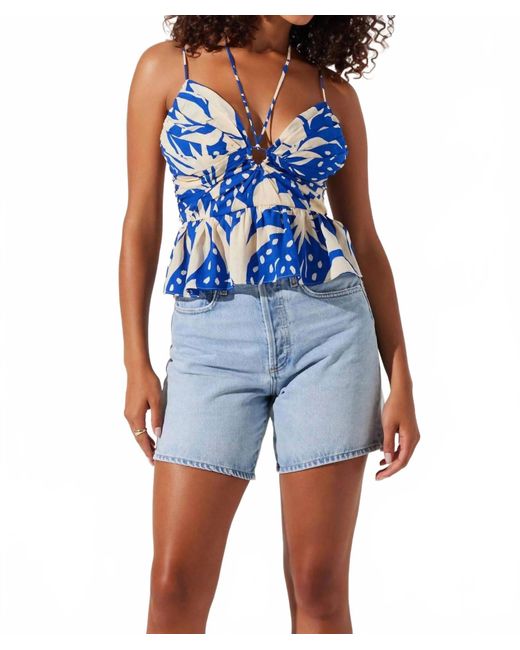 Astr Blue Minka Top