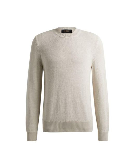 Boss Gray Regular-fit Sweater for men