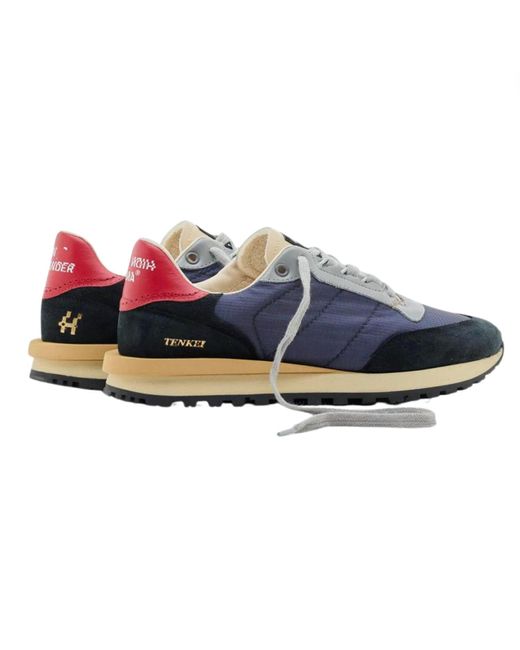 HIDNANDER Blue Tenkei Prime Art Sneakers for men