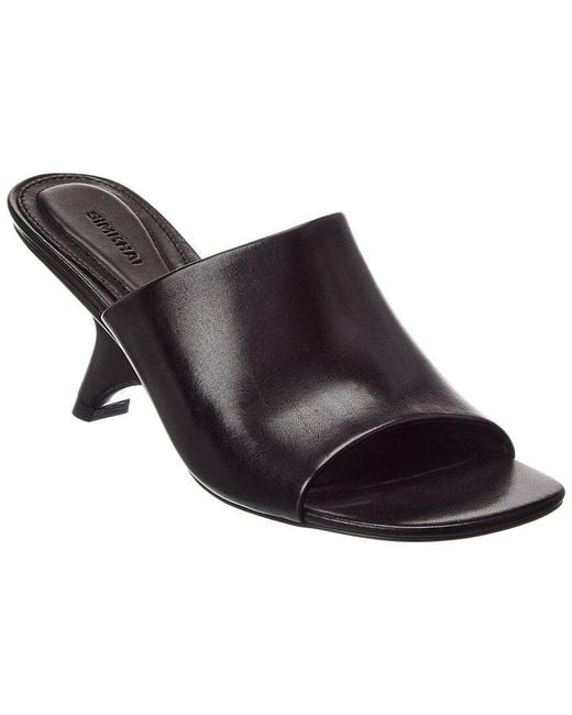 Jonathan Simkhai Black Shadow Mule Leather Sandal