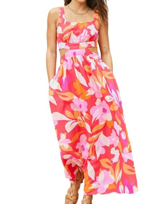illa illa Red The Lilo Floral Print Maxi Dress