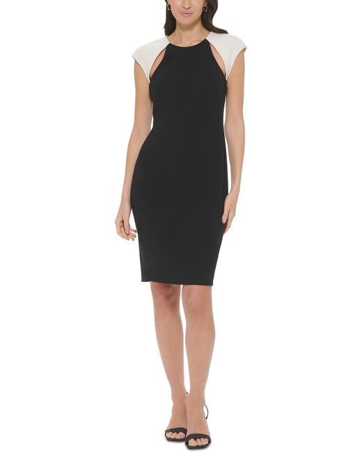 Calvin Klein Black Work Above-knee Wear To Work Dress