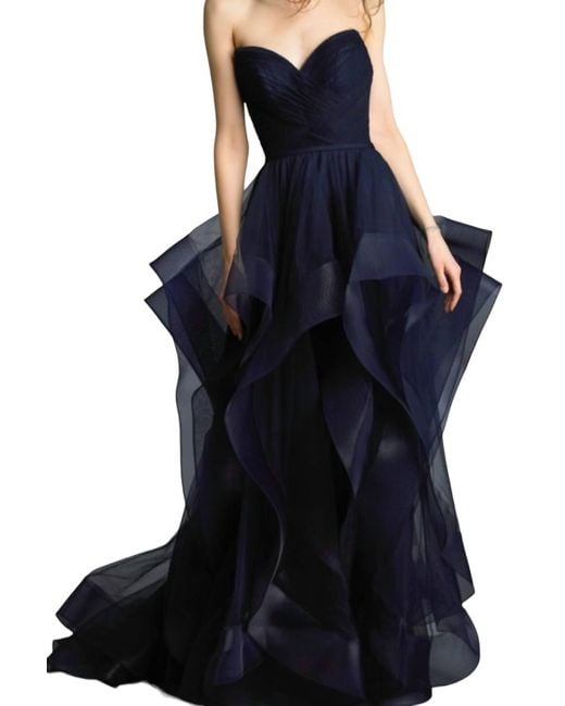 Issue New York Blue Tulle Ball Gown