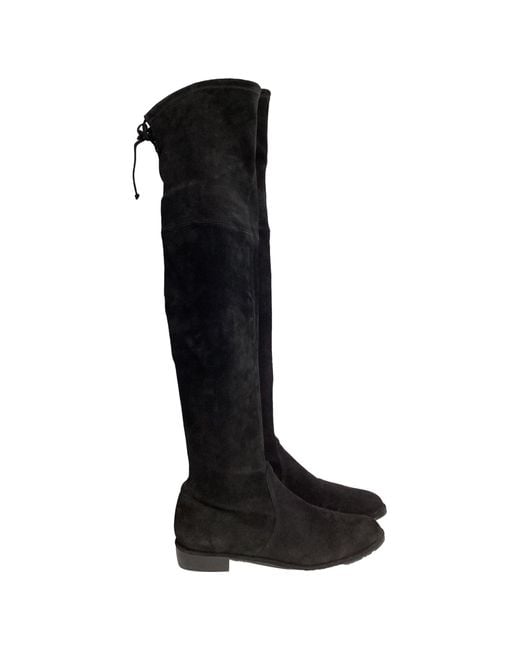 Stuart Weitzman Black Lowland Over-The-Knee Boots