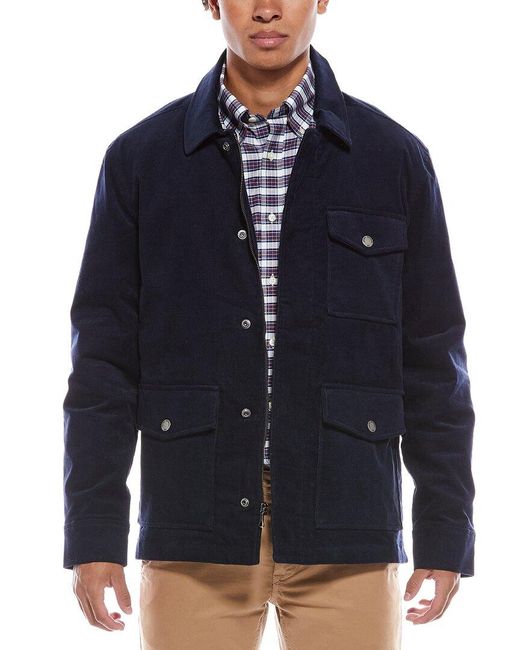 Brooks Brothers Blue Military Corduroy Shirt Jacket for men