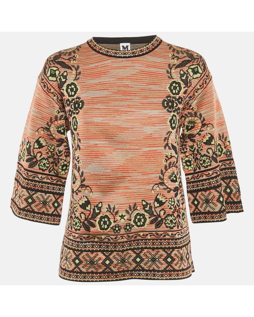Missoni Brown Patterned Knit Top